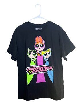 The Powerpuff Girls Graphic Tee Black Cartoon Network Large